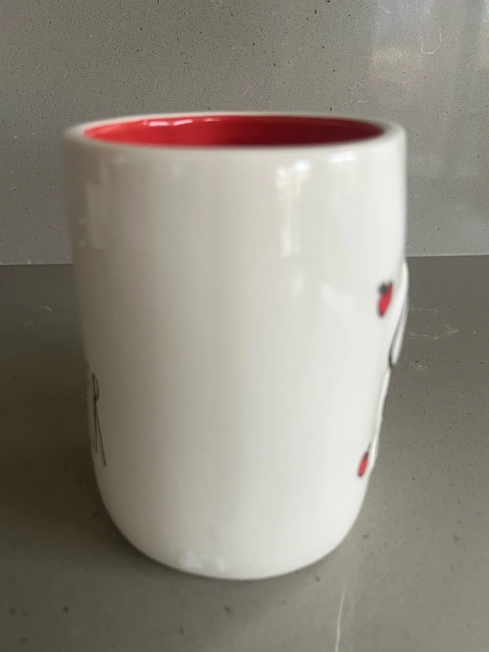 Rae Dunn Snoopy #1 Teacher Coffee Mug Apples Peanuts Ceramic Cup Double Sided